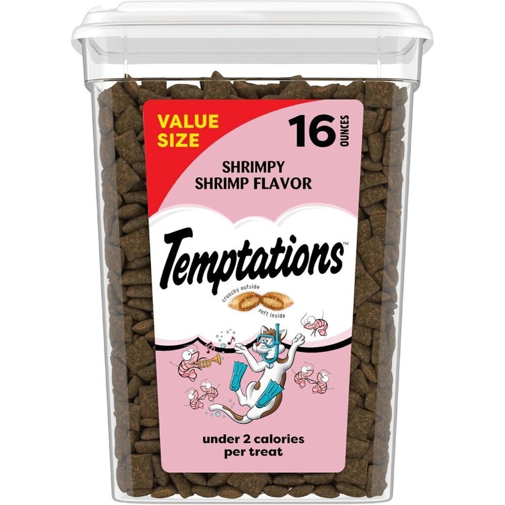 Shrimp Flavor Cat Treats Crunchy Soft 16oz
